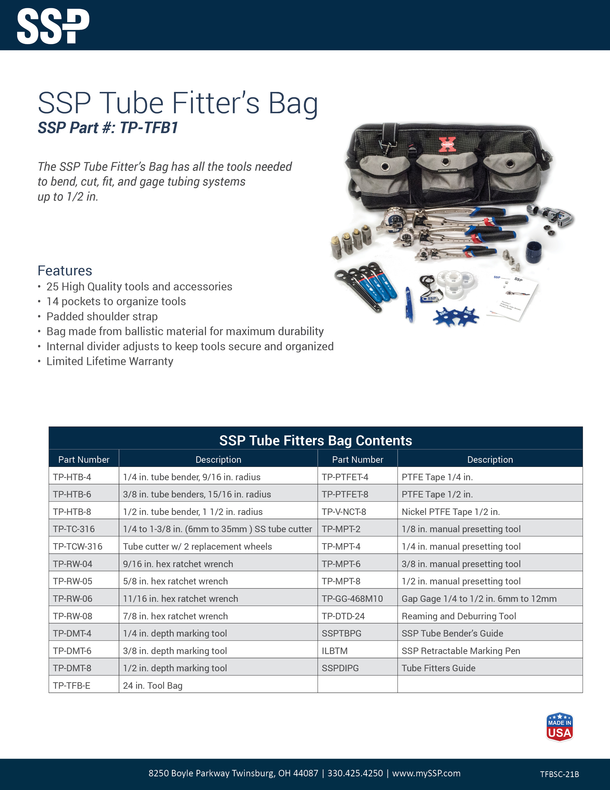 SSP Tube Fitters Bag - Cover Image